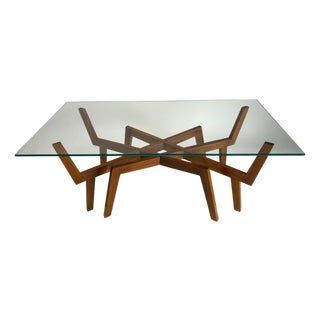 Mid-Century Modern Sculptural Wooden Coffee Table, Italy, 1950s For Sale