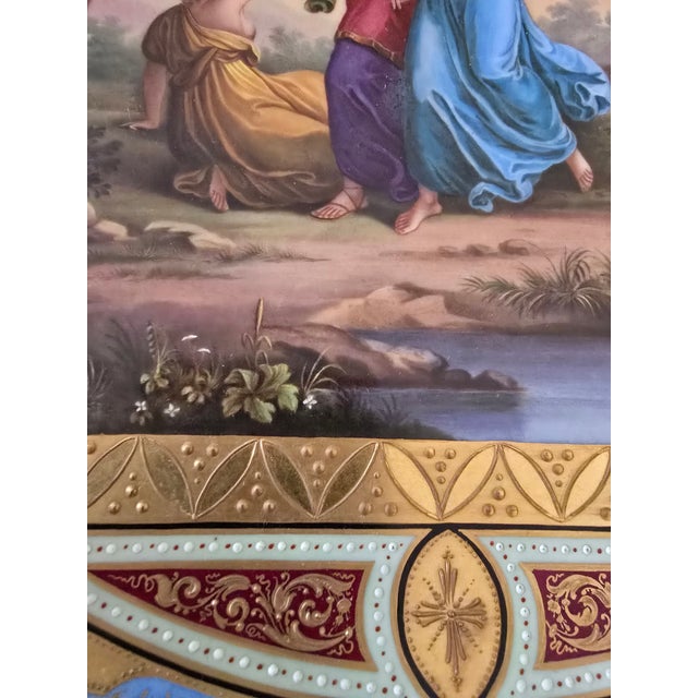 Antique Signed Royal Vienna Jeweled 24k Gold Charger For Sale - Image 9 of 14