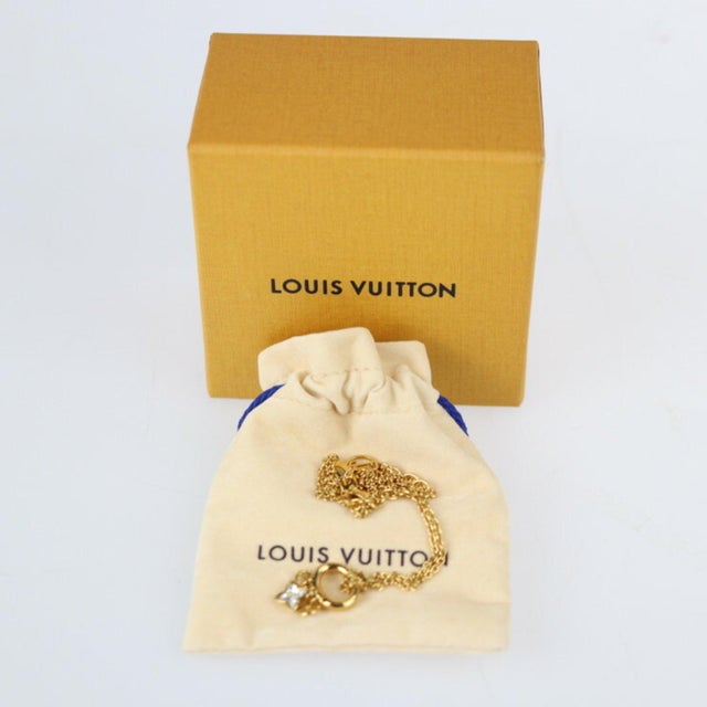 LOUIS VUITTON Collier My Blooming Strass Necklace M00592 Metal Gold LV  Circle Mo