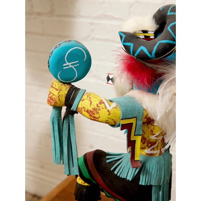Baby Blue Vintage Kachina Doll For Sale - Image 8 of 8
