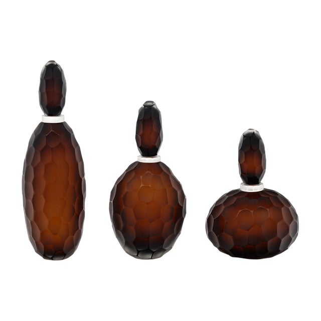 “Ferro Battuto” Murano Glass Bottles For Sale - Image 10 of 10