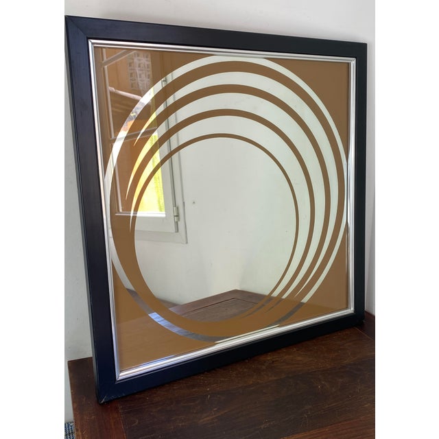 Large Op Art Mirror, England, 1970s For Sale - Image 6 of 18