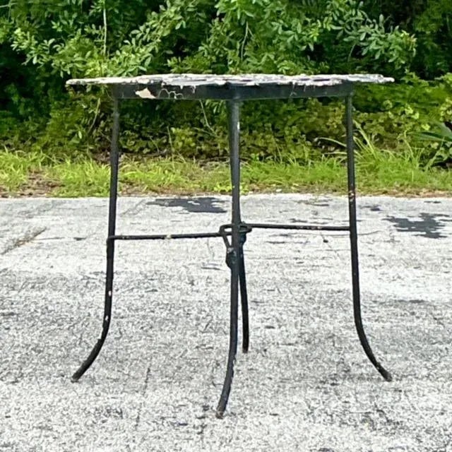 Late 20th Century Vintage Boho Hand Forged Horseshoe Table For Sale - Image 5 of 12