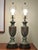 1930s Victorian Neoclassical Celadon Glass Table Lamps With Gold Accents and Detailed Filigree Ormolu Bases, a Pair For Sale - Image 9 of 11