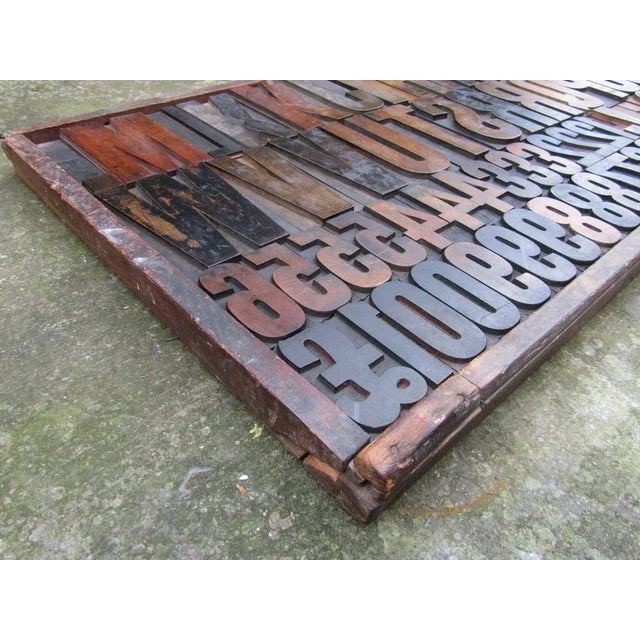 Vintage Industrial Wooden Letters & Numbers Printing Blocks, 1930s For Sale - Image 4 of 13