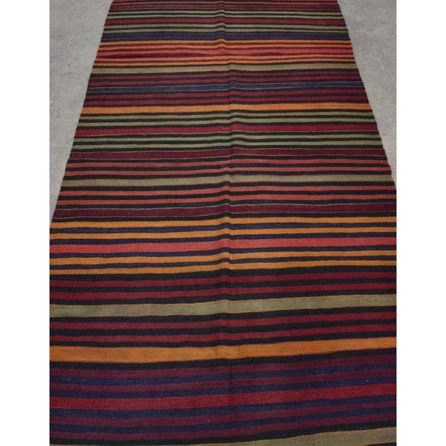 Boho Chic Early 20th Century Turkish Cicim Kilim Rug - 5'×12' For Sale - Image 3 of 7