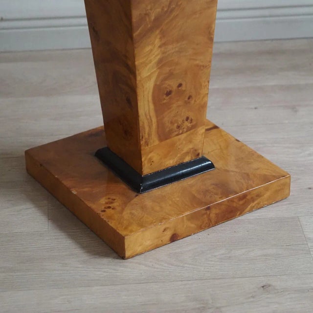 Brown Art Deco Flower Column Plant Tables, 1940s, Set of 2 For Sale - Image 8 of 12