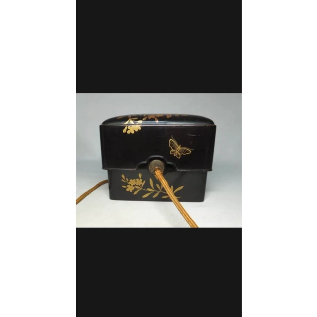 Early 19th Century Early 19th C Japanese Black and Gold Maki-E Lacquered Tebako For Sale - Image 5 of 9