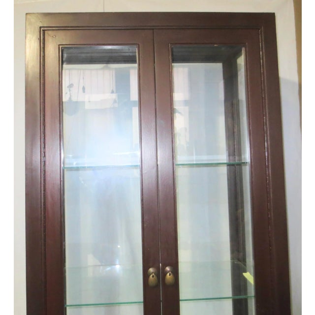 Chinese Buddhist Display Glass Cabinet Vintage 1980s' For Sale - Image 11 of 12