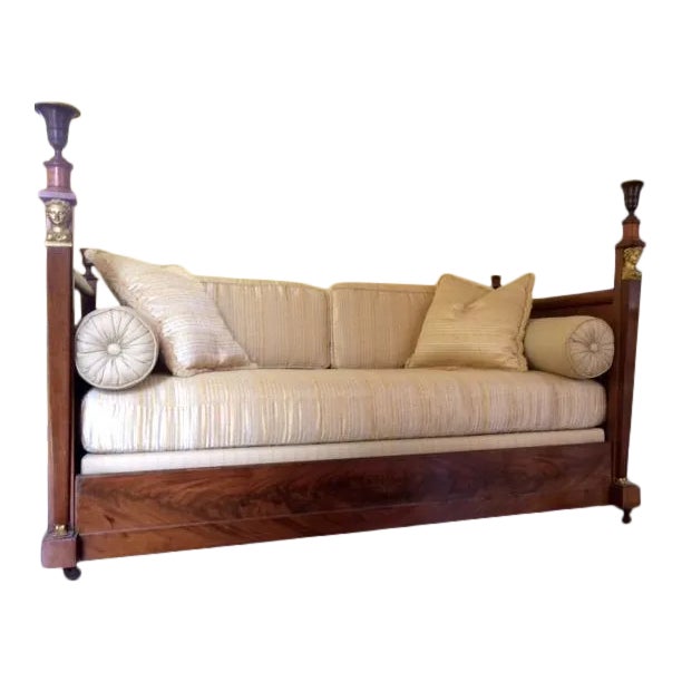 French Empire "Retour D'Egypte" Mahogany Day Bed For Sale