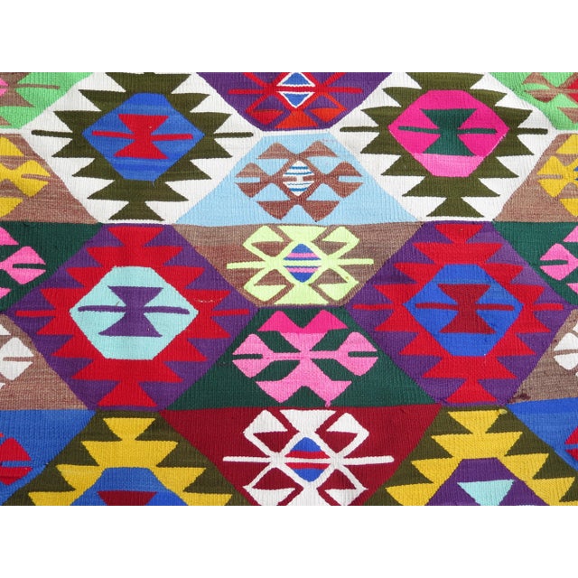 Textile 1970s Handmade Vintage Kilim Boho Rug For Sale - Image 7 of 13