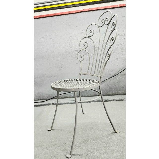 Metal Vintage Salterini Wrought Iron Dining Set With 6 Chairs, Attributed For Sale - Image 7 of 10