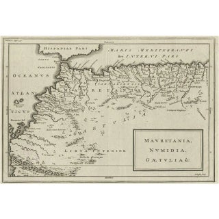 Map of North Africa, 1740 For Sale