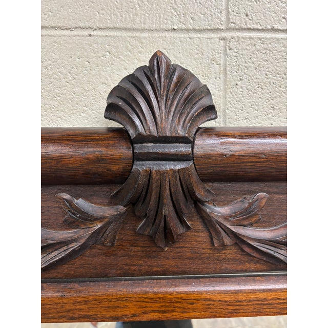 Antique Late Victorian Edwardian Serpentine Oak Dresser With Removable Mirror For Sale In Kansas City - Image 6 of 14