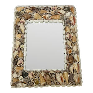 Vintage Handcrafted Seashell Mirror – Palm Beach Style Charm