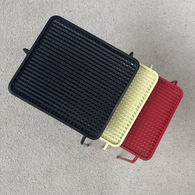 Mathieu Matégot Soumba Nesting Tables by Mathieu Matégot, 1953, Set of 3 For Sale - Image 4 of 13