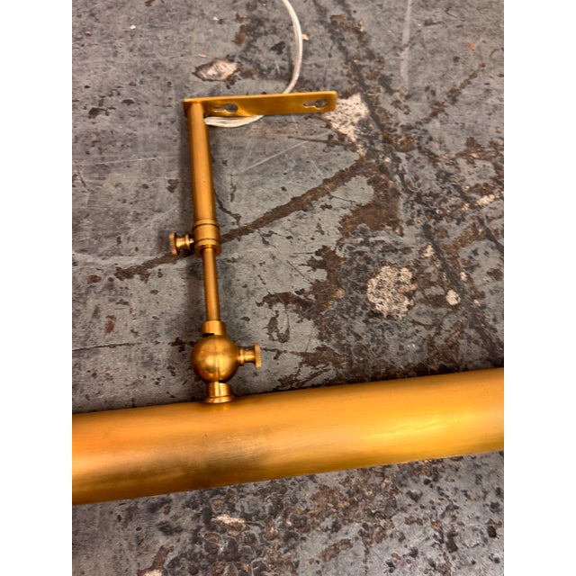 Restoration Hardware Gallery Antiqued Brass Picture Light For Sale - Image 9 of 12