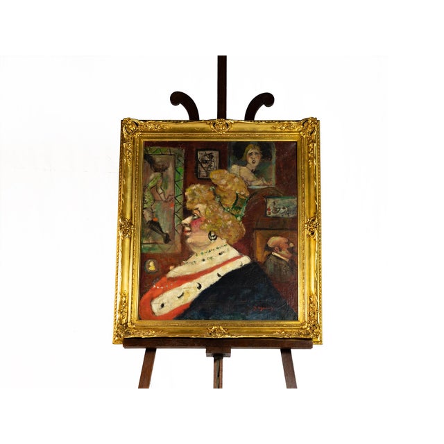 Belle Époque Portrait of a Woman, 19th Century, Oil on Canvas, Framed For Sale - Image 5 of 7
