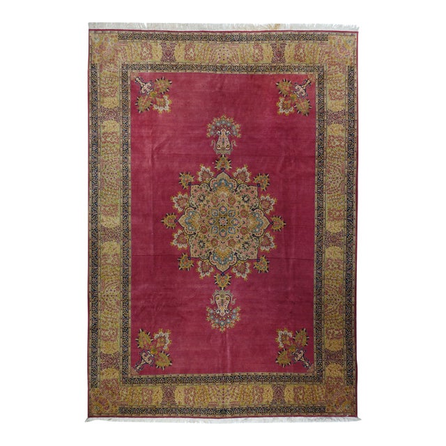 Antique Tabriz Rug 7'11'' X 11'2'' For Sale