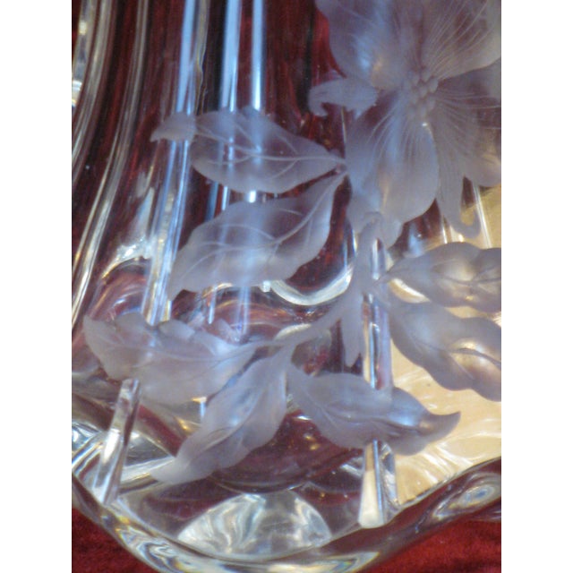 Early 20th Century Vase Art Nouveau Wheel-Cut Engraved Glass Floral and Foliate Design Dogwood For Sale - Image 11 of 18