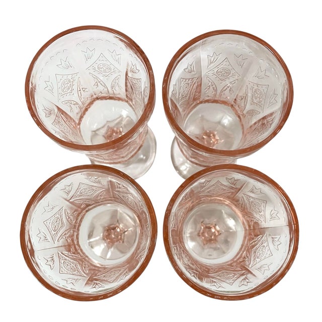 1930s Indiana Glass Recollection Wine or Water Goblets - Set of 8 For Sale - Image 10 of 10