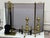 Brass Antique American Brass Fireplace Set -Screen, Andirons and Fireplace Tools Set For Sale - Image 8 of 11
