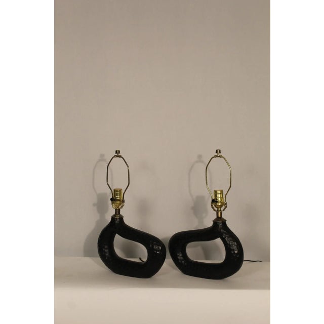 Mid 20th Century Mid 20th Century Stine Mikkelsen Style Sculptural Lamps - a Pair For Sale - Image 5 of 12