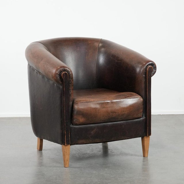 Club Chair in Sheepskin Leather For Sale - Image 13 of 13