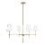 Thomas O'Brien By Visual Comfort Studio Baker 4-Light Large Chandelier in Satin Brass For Sale