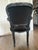Pair of French Provincial Armchairs in Black Velvet - Regency Style For Sale - Image 10 of 10
