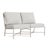 Brown Jordan Venetian Armless Loveseat, Dove frame with Fusion Dove fabric For Sale - Image 12 of 12