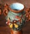 Ceramic Pair of 19th Century French Barbotine Majolica Vases With Pears For Sale - Image 7 of 11