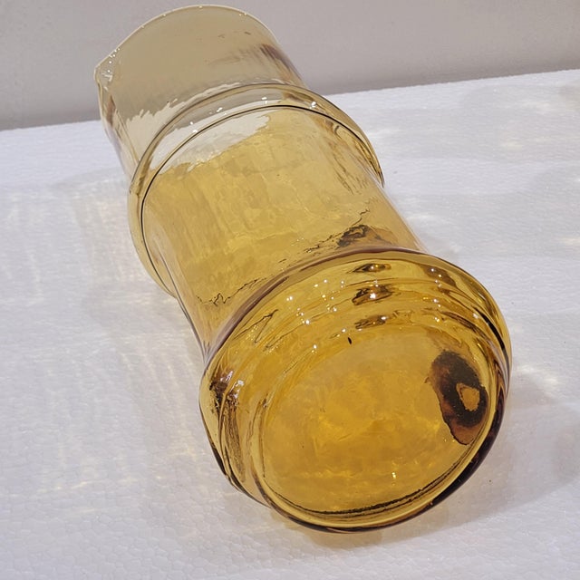 Mid-Century Pitcher and Glasses in Pressed Crystal, 1960, Italy, Set of 9 For Sale - Image 14 of 15