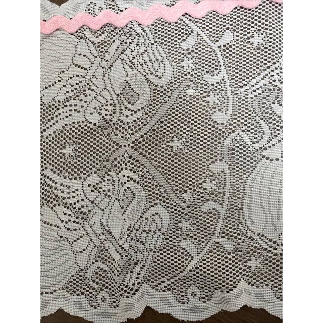 Mini Cherub Angel Table Runner Handmade Upcycled For Sale - Image 4 of 9