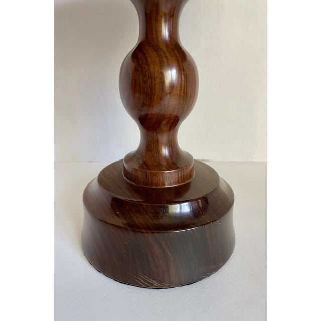 Vintage Signed Lacquered Wood Pedestal Bowl For Sale In Los Angeles - Image 6 of 12