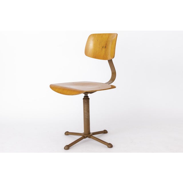 German Industrial Desk Chair, 1950s For Sale - Image 3 of 12