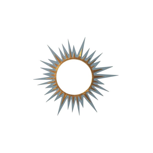 Contemporary Fleur Home Carnival Zulu Circle Mirror in Bachelor Blue, 36x36 For Sale - Image 3 of 3