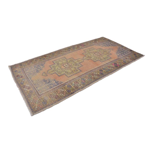 Mid 20th Century Oushak Light Orange Oushak Carpet For Sale