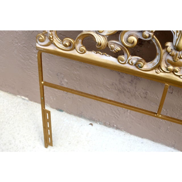 Vintage Cast Iron King Size Gold Gilt Headboard Chairish