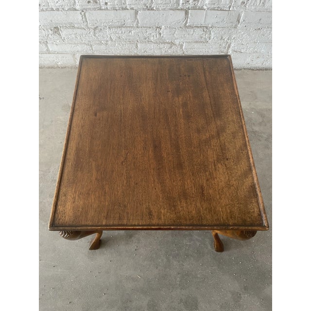 Edwardian Mahogany Doe Foot Side Table For Sale - Image 4 of 6