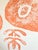 Motif (Abstract) in orange abstract. From the small edition of 10. from 1982. I am not sure if this is a woodcut or...