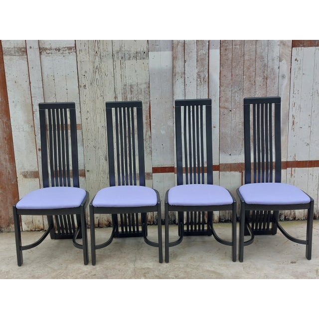 Set of 4 Model L4K 252 High-Back Dining Chairs by Liberty Furniture, Canada, 1980s For Sale - Image 12 of 13