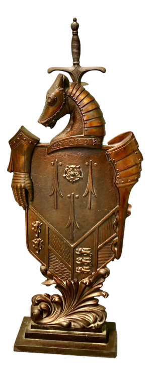 Iron Armoured Knight and Horse Companion Fire Tools, 1930, Set of 4
