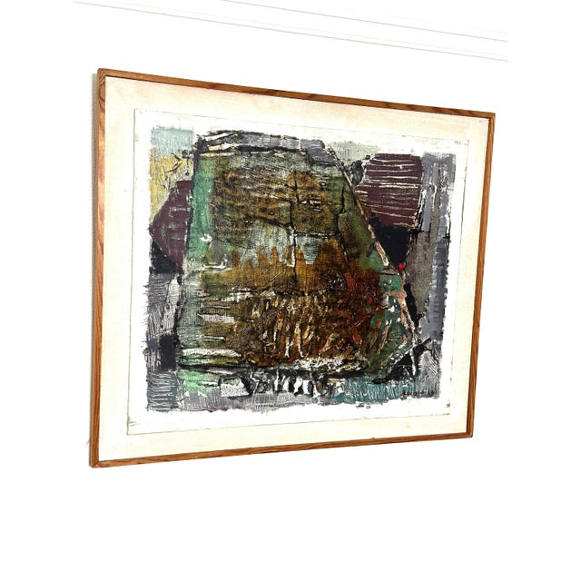 Erik Emanuelsson, Komposition, 1964, Oil on Panel, Framed For Sale - Image 8 of 11
