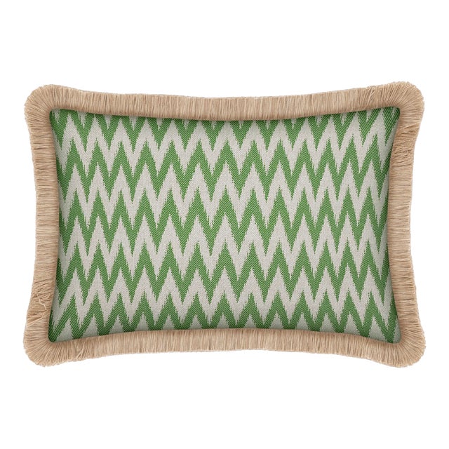 Palais Outdoor Cushion in Rosita Grass Ecru, 20x12 Inch For Sale