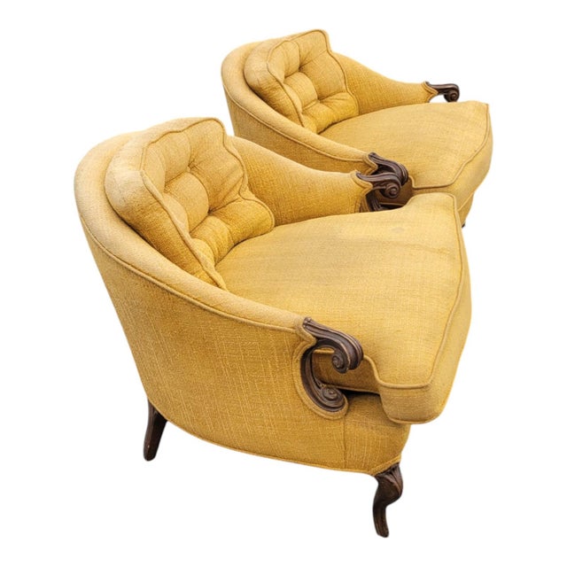 Brown Mid 20th Century Pair of Mid-Century Modern American Club Chairs For Sale - Image 8 of 18