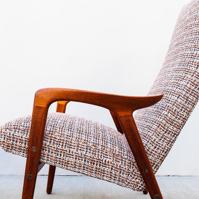 Wood 1960s Scandinavian Mid Century Solid Teak "Mingo" Lounge Chair With Ottoman For Sale - Image 7 of 16