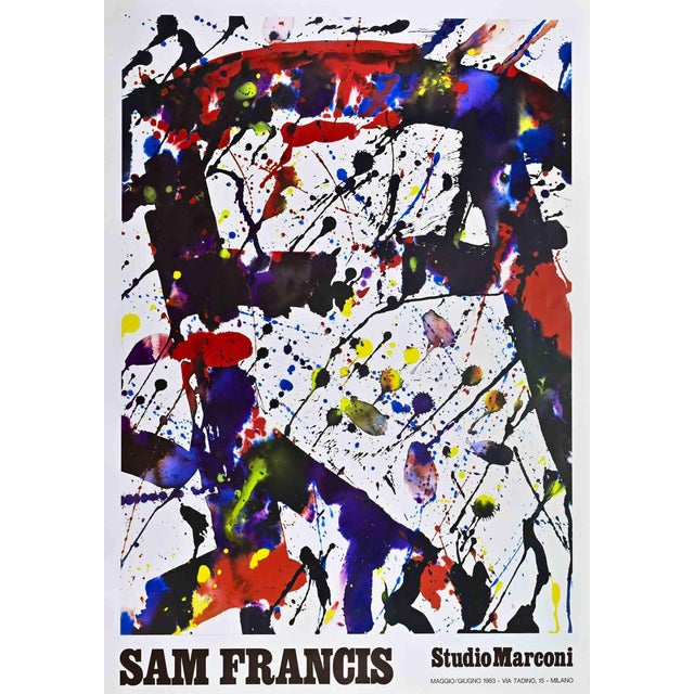 Sam Francis, Exhibition Poster, 1983, Lithograph For Sale