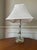 Art Deco Mid 20th Century Stacked Crystals Leaded Glass Nightstand/Boudoir/Desk Lamp For Sale - Image 3 of 12