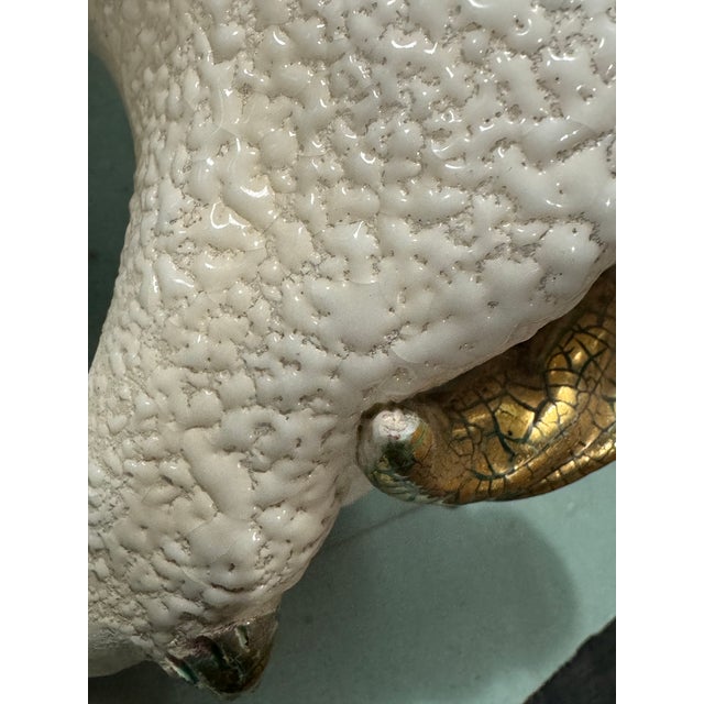 Vintage French Mid Century Modern Figural Art Pottery Horse Statue Sculpture For Sale - Image 6 of 7